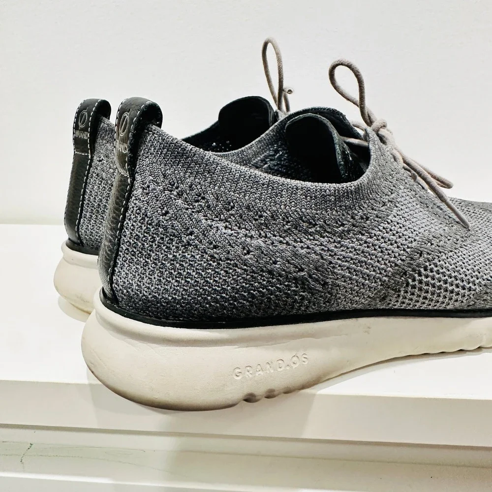 Cole‎ Haan Zerogrand Stitchlite Wingtip Oxford Gray Knit Mens Shoes C27565 11M